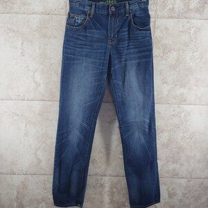 Adjustable Dark Wash Gap Kids 1969 Mid Rise Straight Leg Jeans Size 18 Slim
